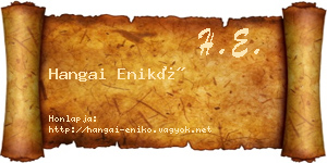 Hangai Enikő névjegykártya